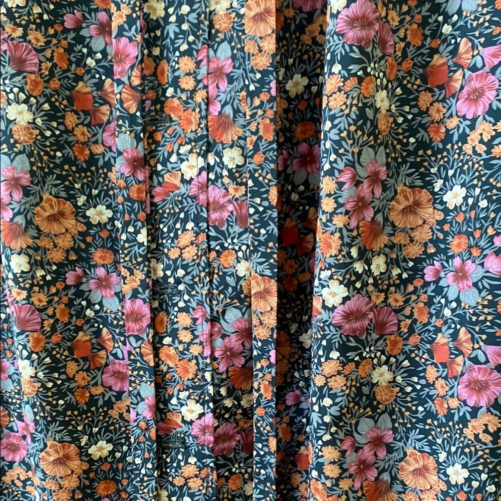 Vintage - Pink and Black Buttoned Midi Dress Flared Short Sleeve - Picture 3 of 8